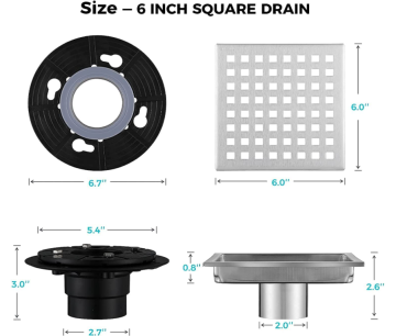 Electroplated Brushed Mental Floor Drains