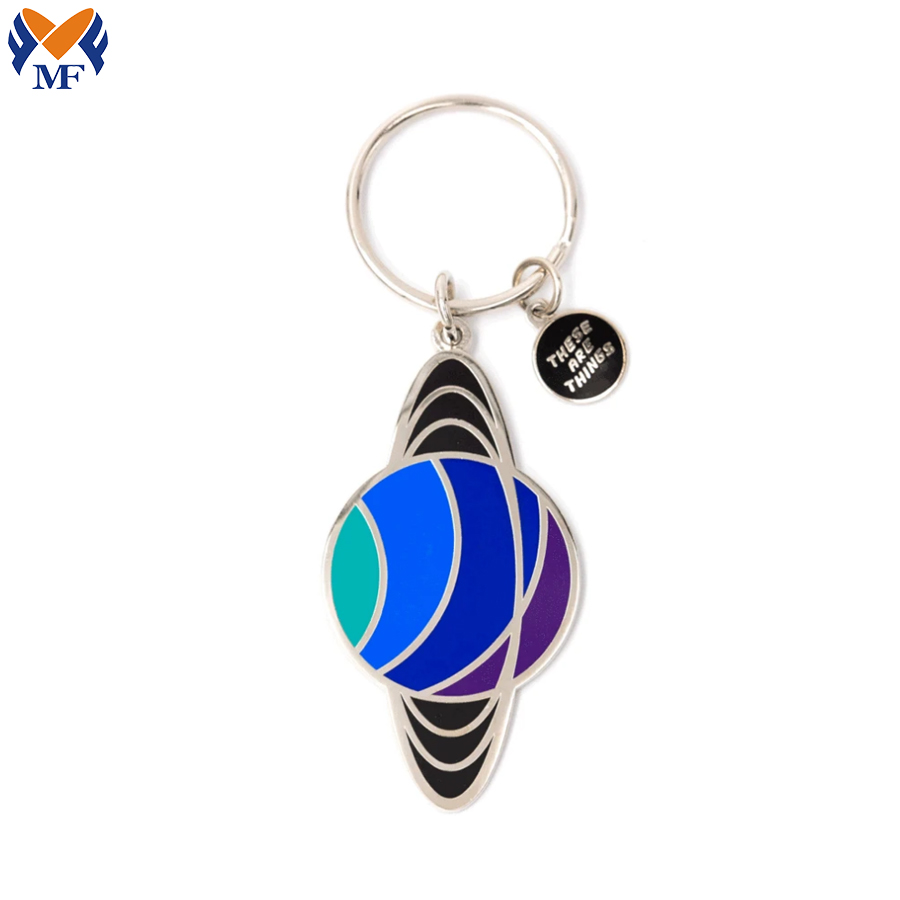 Saturn Enamel Keychain