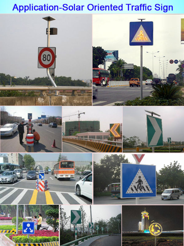 Zszm China Factory Roadway Safety Traffic Sign/ Solar Traffic Sign / Solar Road Sign