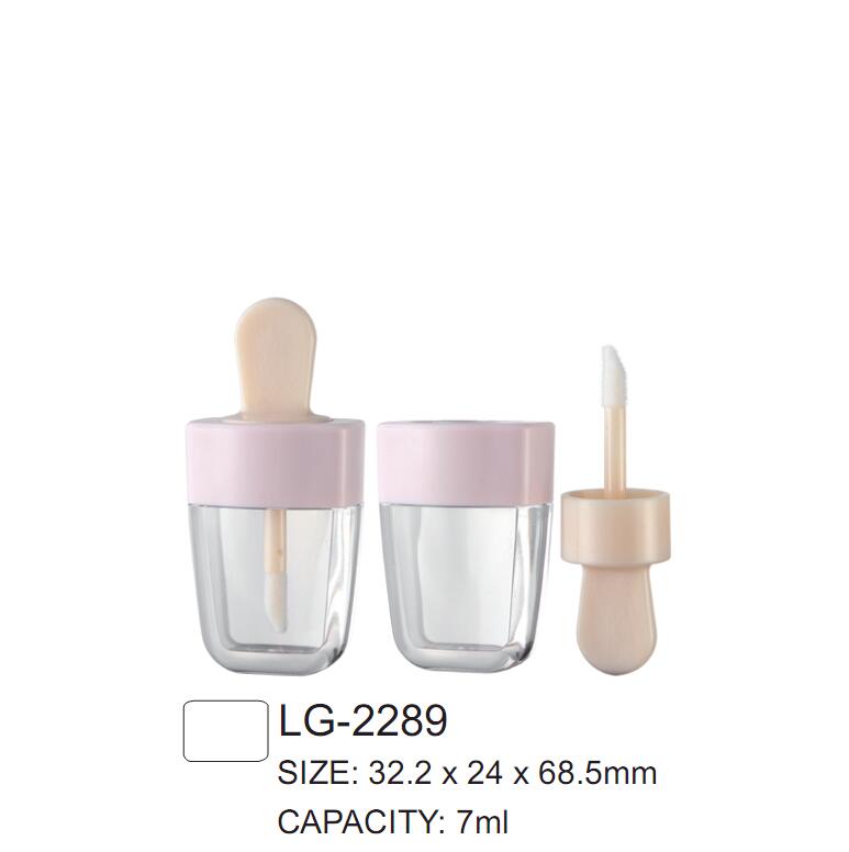 Boş dondurma çubuğu şeklindeki dudak parlak kabı LG-2289