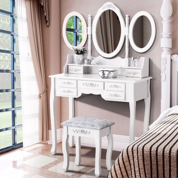 3 mirror 7 drawer White Dressing Tables