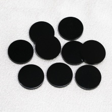 Natural Black Agate Disc Round Cut Black Gemstones
