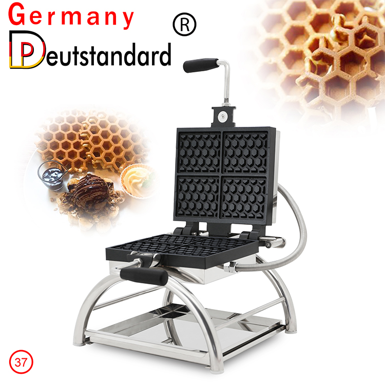 commercial square honeycomb shape waffle maker with CE for sale