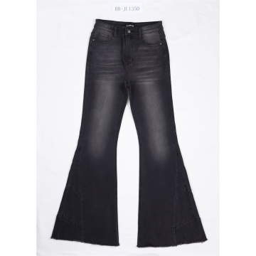 Ladies Fashion Black Black jeans personalizzato personalizzato all&#39;ingrosso