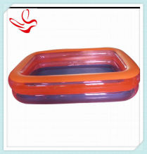 Pvc Rectangular Inflatable Family Swimming Pools With 2-ring For Home