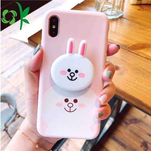 Kartun Silicone 3d Phone Case Lembut untuk Apple