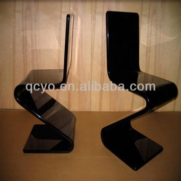 Hot sale! Acrylic black Z-shaped chair