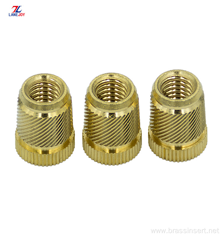 high quality customized knurled brass thread insert nut