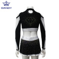 Professional rhinestone cheerleading uniform