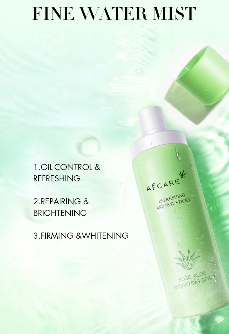 Natural Aloe Vera Moisturizing Spray After Sun Repair Hydrating Spray Lavender Oil Control Toner Face Mist Spray