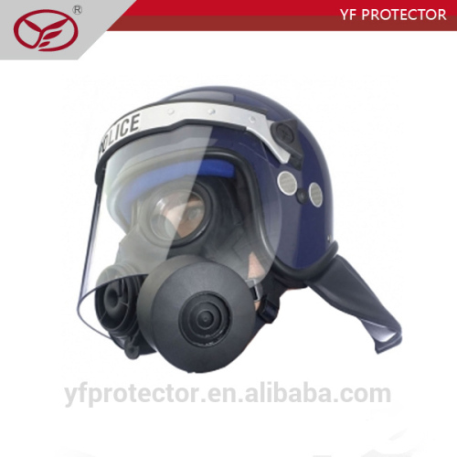 Anti riot helmet ISO standard flat shell with Gas Mask