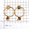ดินศาสตร์คริสตัลต่างหูทองสตั๊ด Earrings สำหรับผู้หญิง