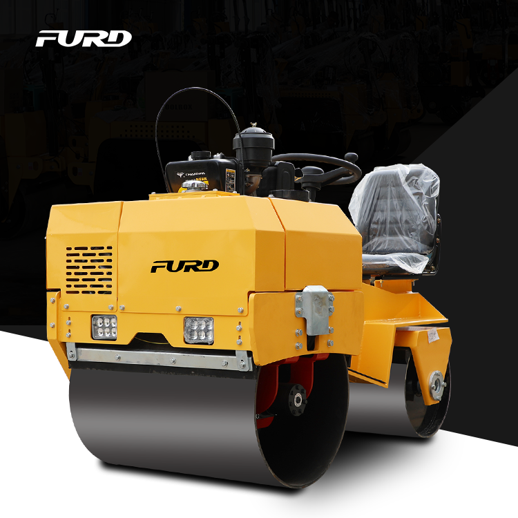 Double drum 700kg vibratory mini road roller with long lifetime