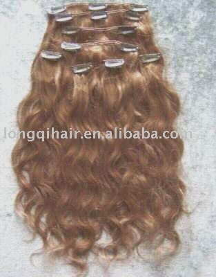 15 clips deep wave clip in hair extension