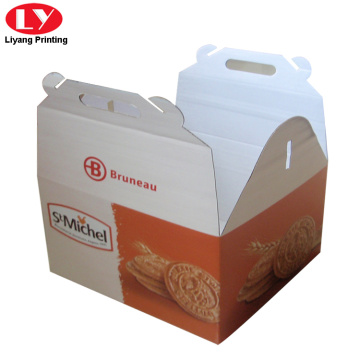 Corrugated Paper Cookie Packaging Box With Handle