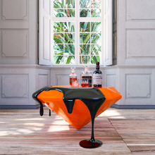 Fiberglass side table designer special-shaped