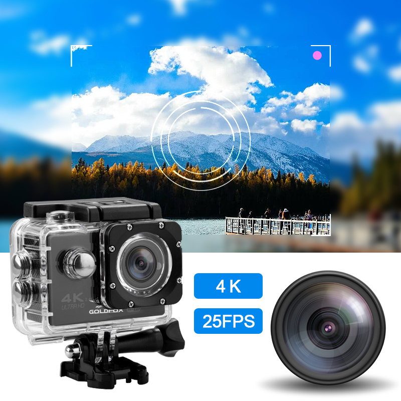 1080P Action Camera Underwater Waterproof Camera 170 Wide Angle WiFi Sports Cam with Batteries and Mounting Accessories Kit