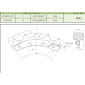 CAT D7E D7F D7G Bloque de dientes 8E4675