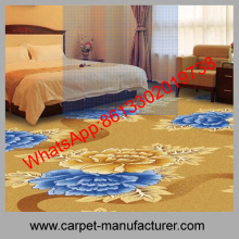Machine made loop tile plain wool blended carpet rugs with PP backing