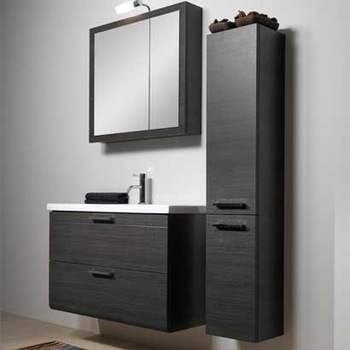 Wood Veneer Bathroom Cabinet