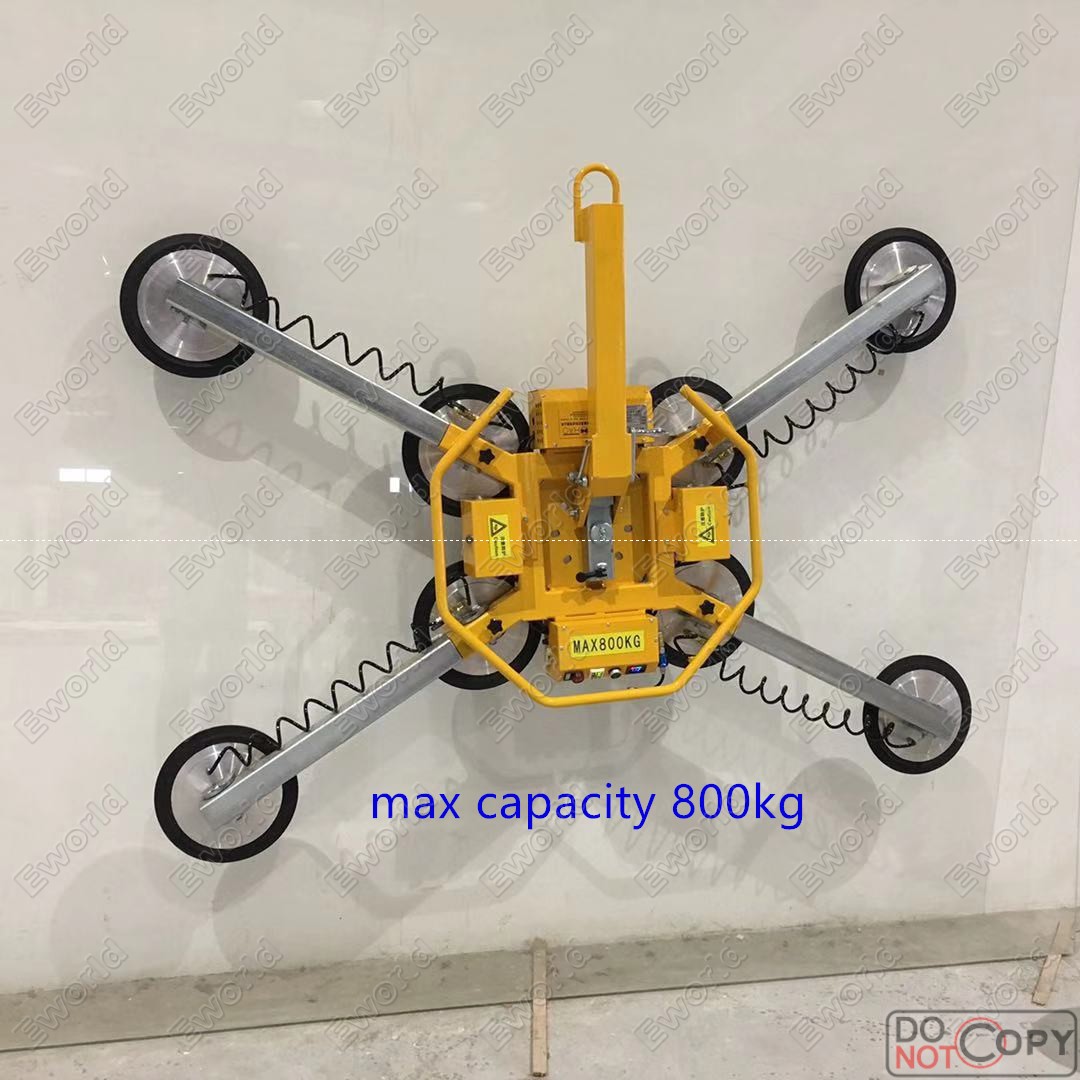 800 KG Vacuum Paver Glass Panel Lifter Vacuum Lifter for Glass Electricity Battery Outdoor Glass Vacuum Installation Lifter