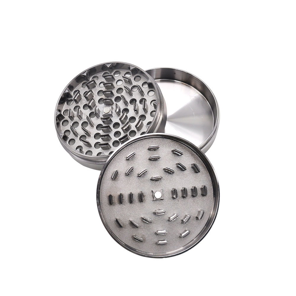 Zinc Alloy 3 parts 100mm Big Size Weed Grinder Herb Grinder Cutting Blades Herb Crusher custom logo Smoking accessories