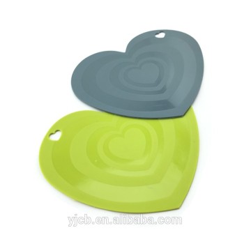 dining heart shape placemat cup mat silicone coaster
