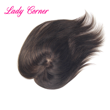 Indian human hair silk base/Swiss lace topper other artificial hair