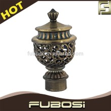 Aluminum curtain rods and rails curved curtain rod end caps