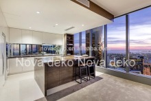 Latest style kitchen furniture with countertop, European style kitchen cabinet