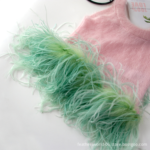 Fluffy Ostrich Feather Cape, Boa Garment Accessories & Feather Fabric Boas