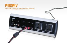 Hotel room media hub/conference room abs panels