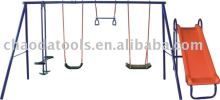 Fantastic playground metal swing set chair, Swing with slide set, Outdoor swing set