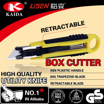 Promotional box cutter auto retractable safety utility knife