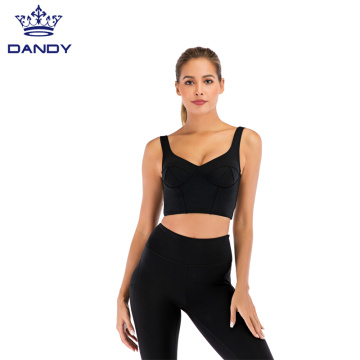 Hitam seksi yoga bra yoga crop top