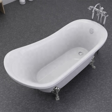 Klassische Acryl Clawfoot Badewanne mit vier Beinen