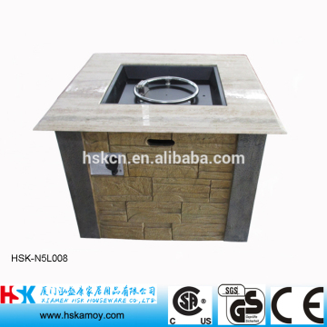 Square Marble Top Fire Table, Outdoor Fashion Fire Table, MGO LPG Fire Pits