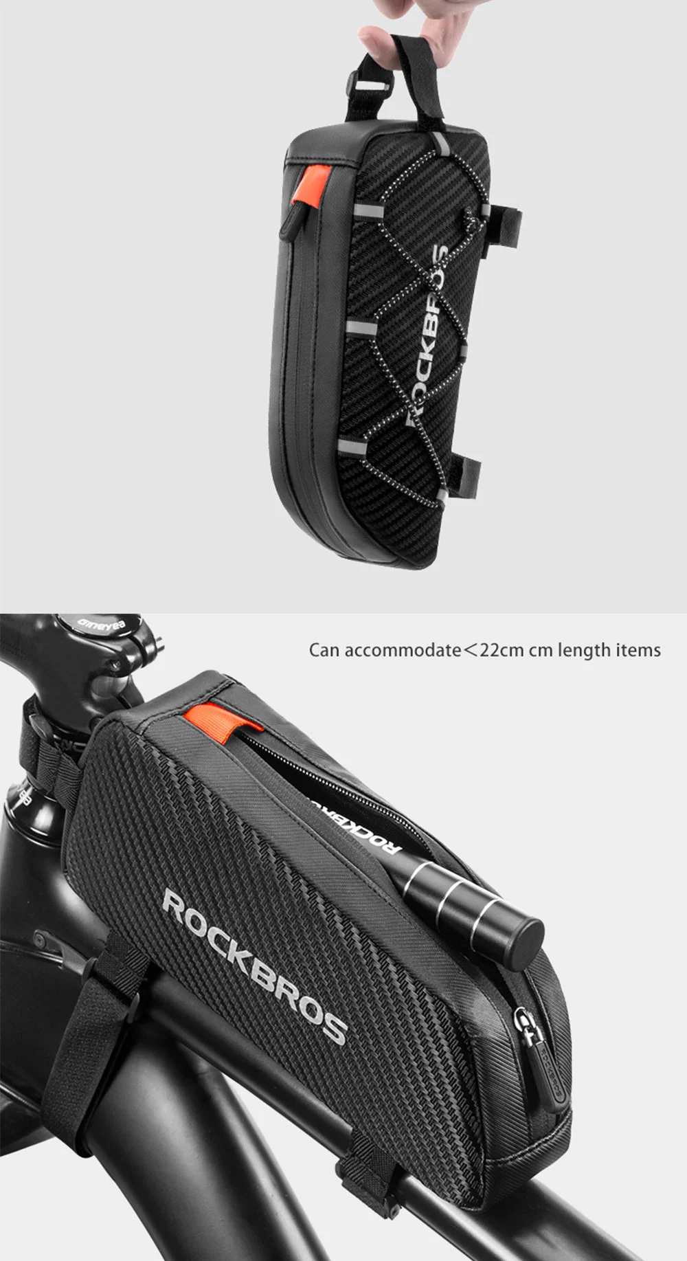 Hot-Selling Mountain Bike Bag Front Beam Bag Cycling Touch Screen Mobile Phone Bag 039bk