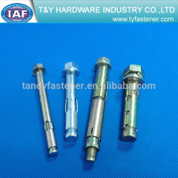 expansion anchor bolt steel zinc yellow plated