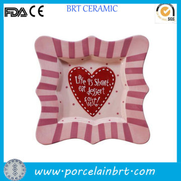 Love wedding decorate sweet ceramic Square Plate