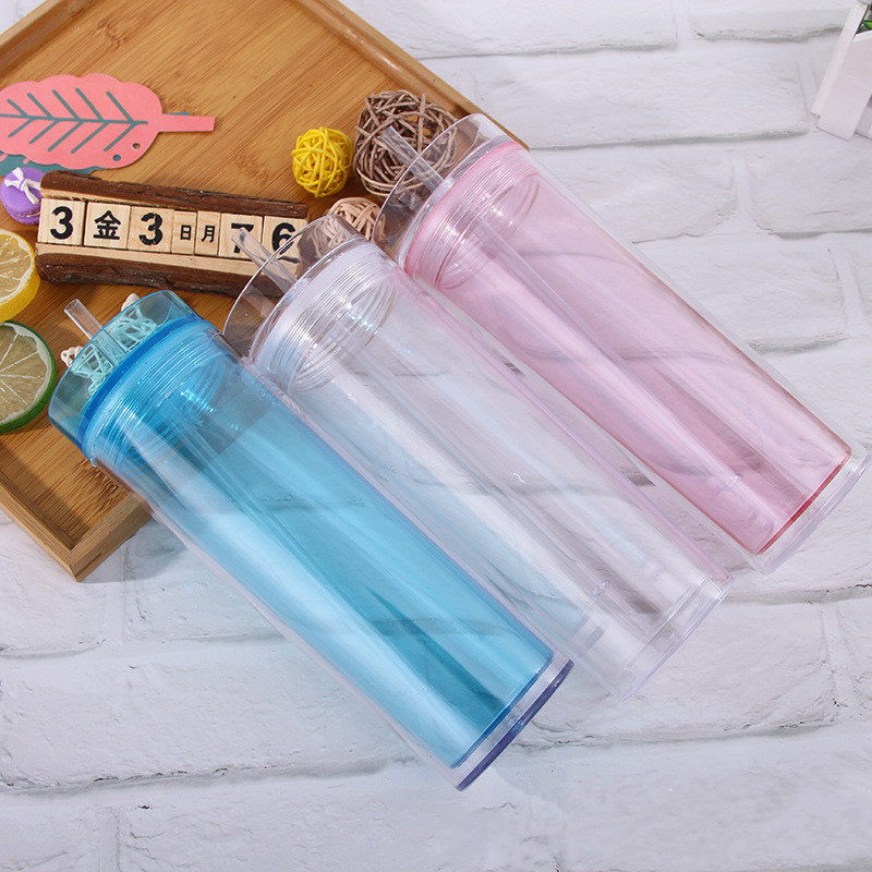 16 oz Plastic Double Wall Tumbler Insulation Drinking Cups Mugs Drink Mug Travel tumbler Plastic Mug