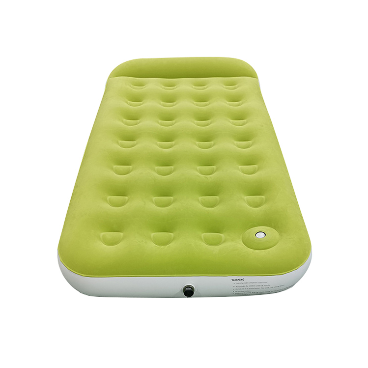 Portable Green Blow Up Matras Foldable Air Matras