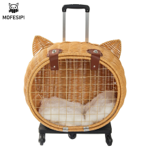 Wicker Pet Carrier Trolley: Manufacturer Direct Large Space Travel Stroller