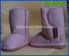 water repellency extra tall sheepskin kids snow boots