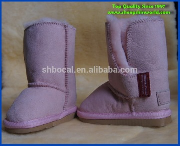 water repellency extra tall sheepskin kids snow boots