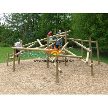 children's rope climbing outdoor structure playground