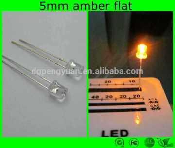 top-brighting 5mm flat top orange dip led diode