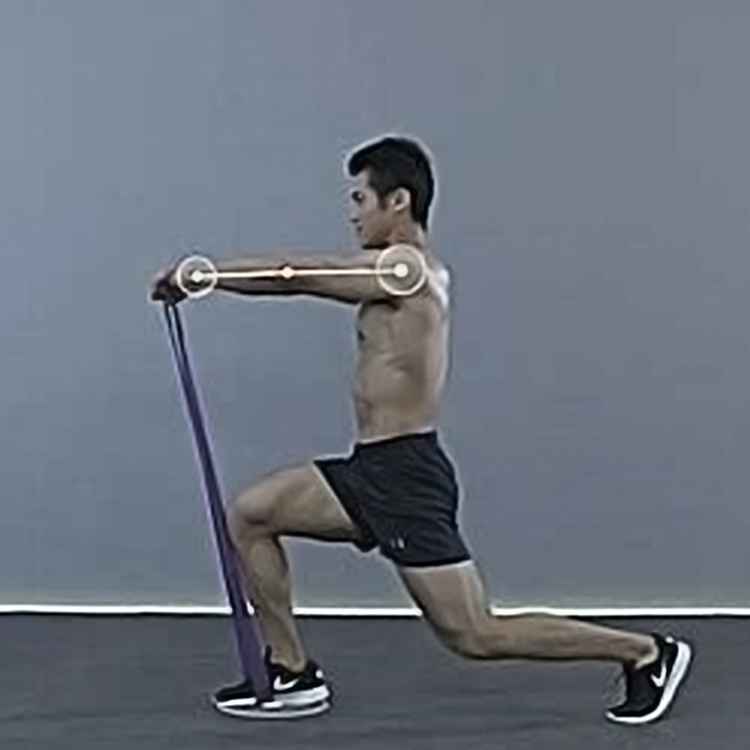 One-leg deadlift with elastic belt