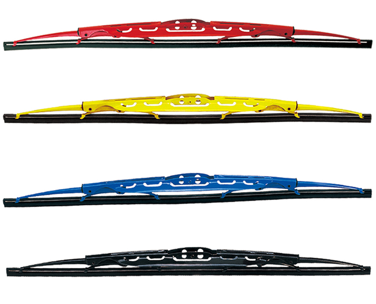 Car Frame Universal Colored Windshield Chromed Double Wiper Blades