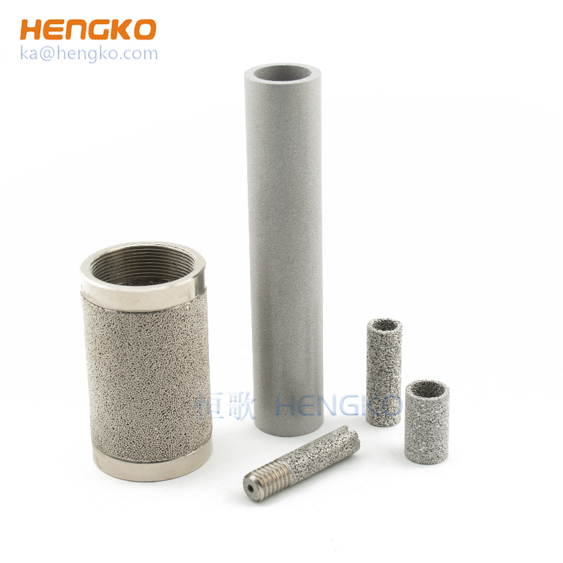 custom 5 60 micron 316L metal stainless steel sintered porous tube